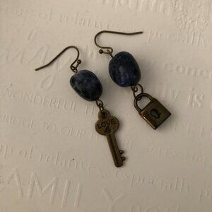 NEW Genuine Sodalite crystal earrings